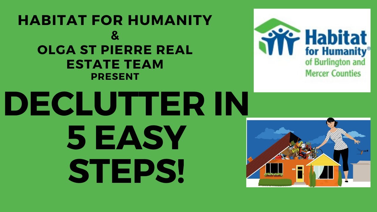 Declutter in 5 EASY steps! With Habitat of Humanity of Burlington