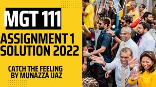 Mgt111 Assignment 1 Solution spring  2022 || Mgt111 Assignment 1 Solution 2022