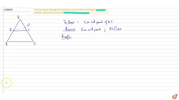 The line drawn through the mid-point of one side of a triangle is parallel to another side and