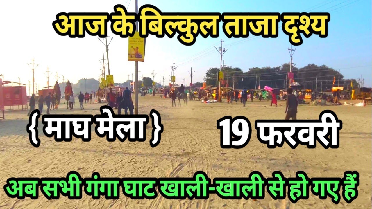 Prayagraj Magh Mela 2026| 19 फरवरी गंगा स्नान |Magh Mela | बिल्कुल आज की ताजा दृश्य | Prayagraj live