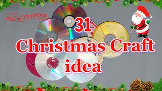 31 Christmas decoration idea with old CD. Step by Step | Best Out of waste Christmas craft idea142