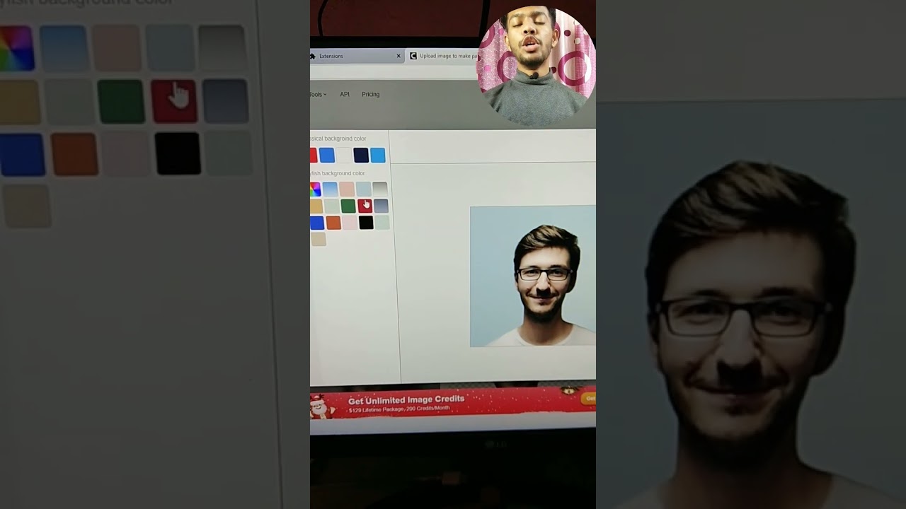 Make passport size photo at home 