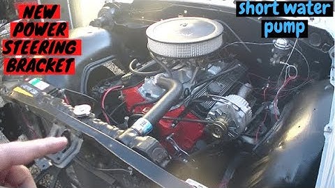 Chevy small block power steering brackets install with a short water pump