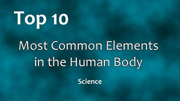 Top 10: Most Common Elements in the Human Body