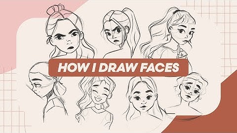 How I Draw Faces Tutorial - Step by Step - Procreate