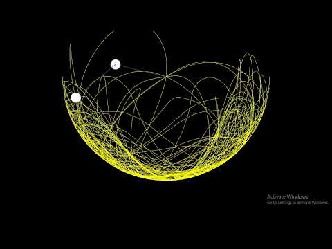 Chaotic Pendulum simulation in processing(Java)