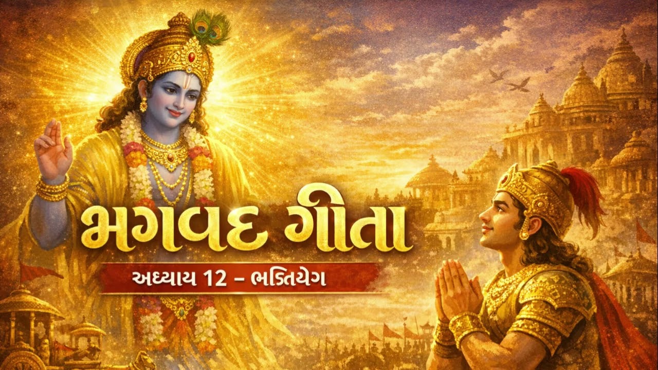 Bhagavad Gita Adhyay 12 – Bhakti Yoga | Gujarati Meaning with Sanskrit Chant -Devotional Chant