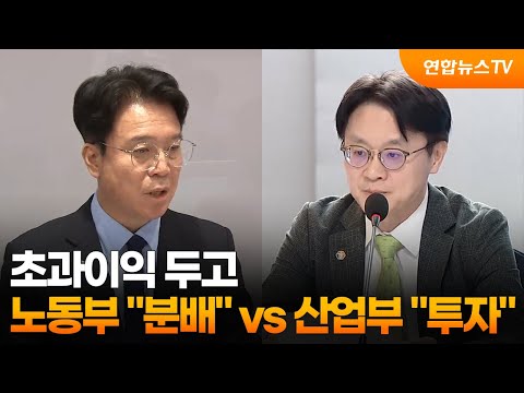 초과이익 두고…노동부 "분배" vs 산업부 "투자" / 연합뉴스TV (YonhapnewsTV)