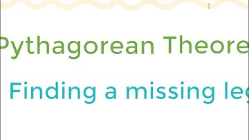 Pythagorean Theorem: Finding a missing leg 2 examples (8th grade)