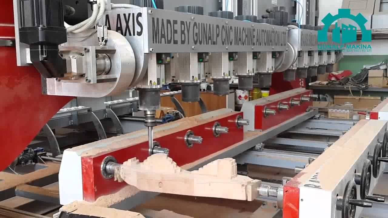 5 Eksen 10 Kafa Simultane Cnc Ahşap İşleme Merkezi