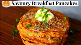 Savoury Pancakes | Light+Fluffy Vegetable Pancake Recipe | Easy & Healthy Breakfast