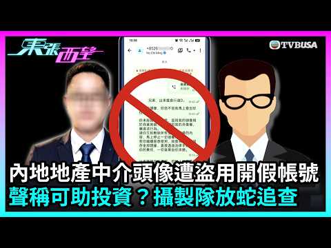 東張西望｜內地地產中介頭像遭盜用開假帳號，聲稱可助投資？攝製隊放蛇追查｜TVBUSA｜民生｜地產中介｜盜用頭像｜假帳號｜協助投資