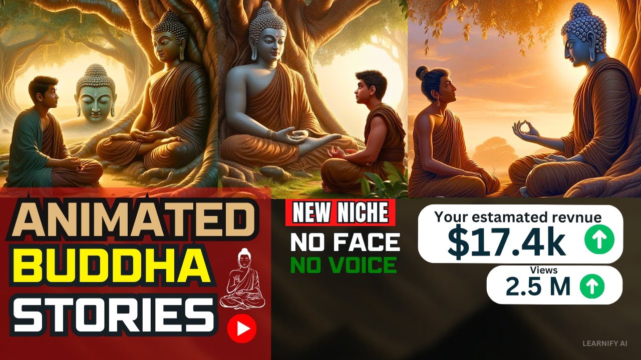 How to Create A Faceless Animated Buddha Stories Channel Using Free AI Tools