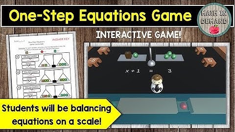 One Step Equations Game and Worksheet