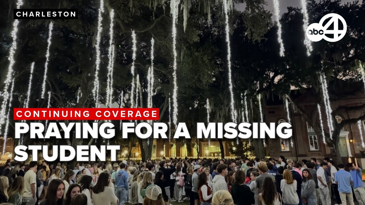 Hundreds gather to pray for missing College of Charleston student - YouTube