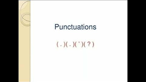 Punctuations( Part 6) Class 6 to 8.  By Fizza Akhtar