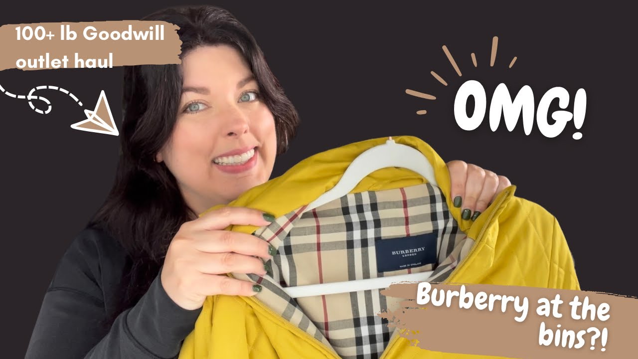 $2 Burberry Jacket! 110+lbs At The Goodwill Outlet