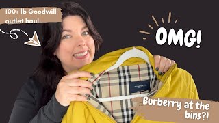 $2 Burberry Jacket! 110+lbs At The Goodwill Outlet