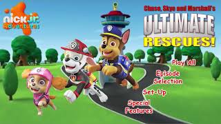 Chase, Skye and Marshall's Ultimate Rescues! DVD Menu