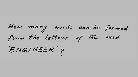 How many words can be formed with the letters of the word 