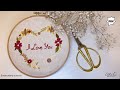 Embroidery tutorial step by step for beginners, PDF Pattern: “I love you” 2023