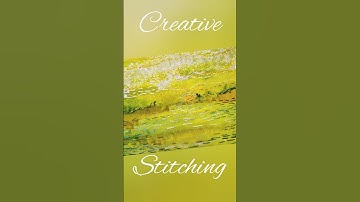 Be Creative with easy stitching.  Make some fabric art with hand sewing and some fabric scraps.