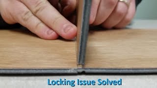 SOLVED!  IVC Waterproof Plank Click Flooring  End Lock Difficulty