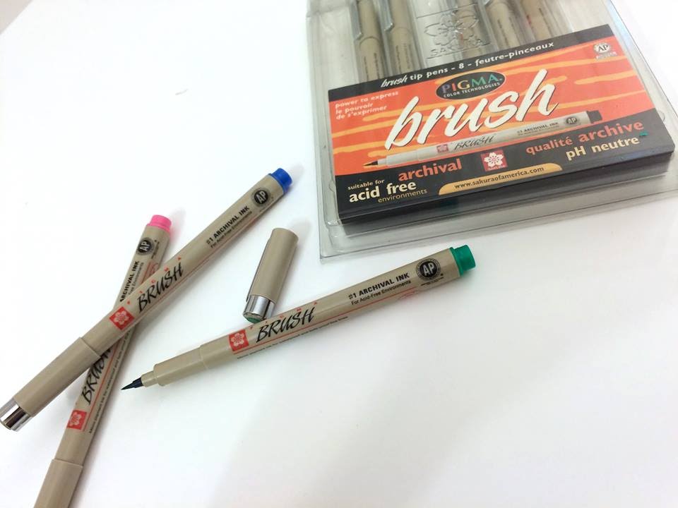 Sakura Pigma Brush Pen Micron Demonstration with Water Part 1 YouTube
