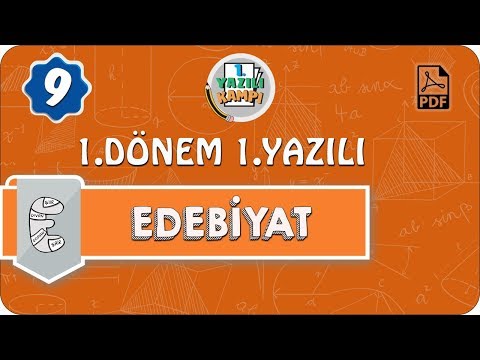 9. Sınıf Türk Dili ve Edebiyatı | 1. Dönem 1. Yazılıya Hazırlık