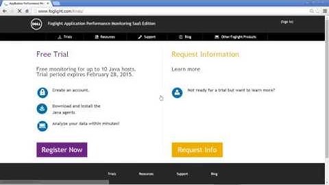 Foglight APM SaaS Edition - register and download