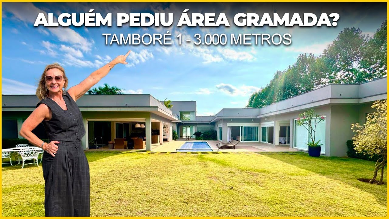 CASA TÉRREA NO TAMBORÉ 1 COM UMA ÁREA GRAMADA INVEJÁVEL!