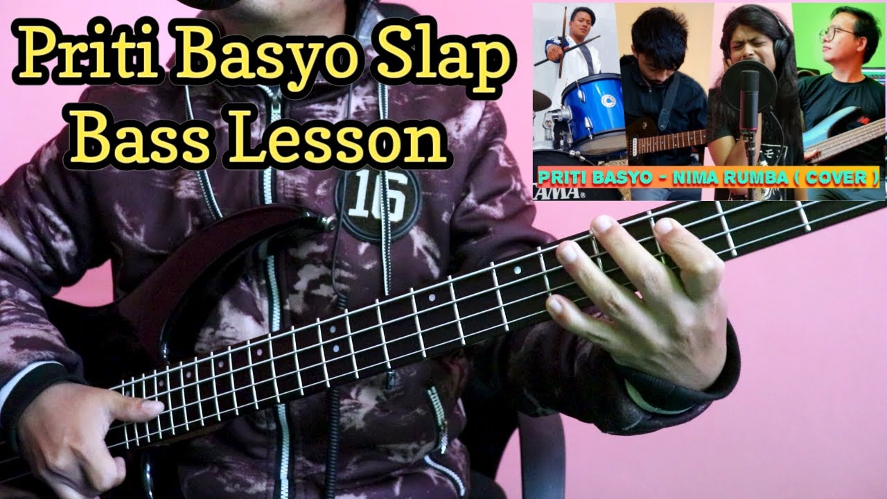 Priti Basyo Slap Bass Lesson | Nepali Bass Guitar Lesson - YouTube