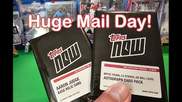 NEW TOPPS MAILDAY With Aaron Judge Relic And Bryce Young Auto