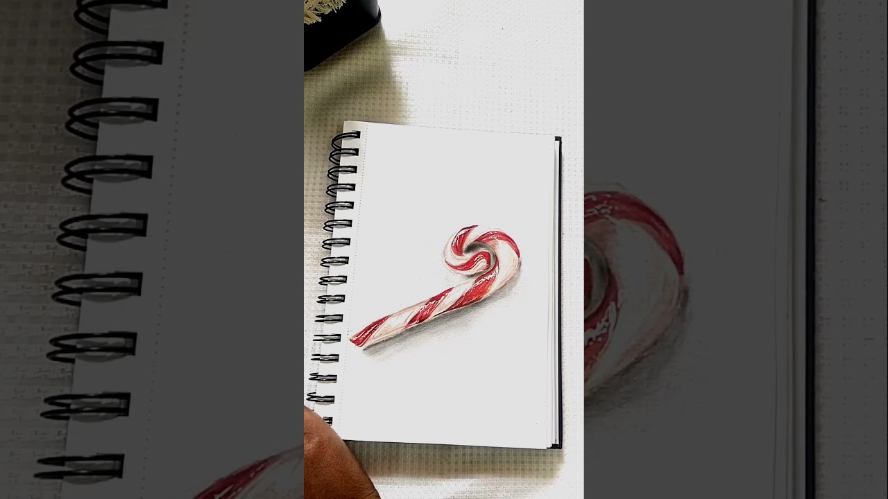 Merry Christmas Peeps! ✨✨ | Candy cane drawing | realistic painting