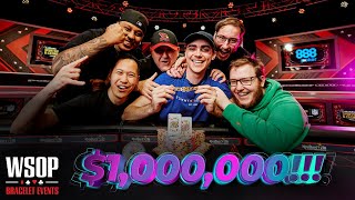 Thrilling World Series of Poker Final Table with $1,000,000 Top Prize!!