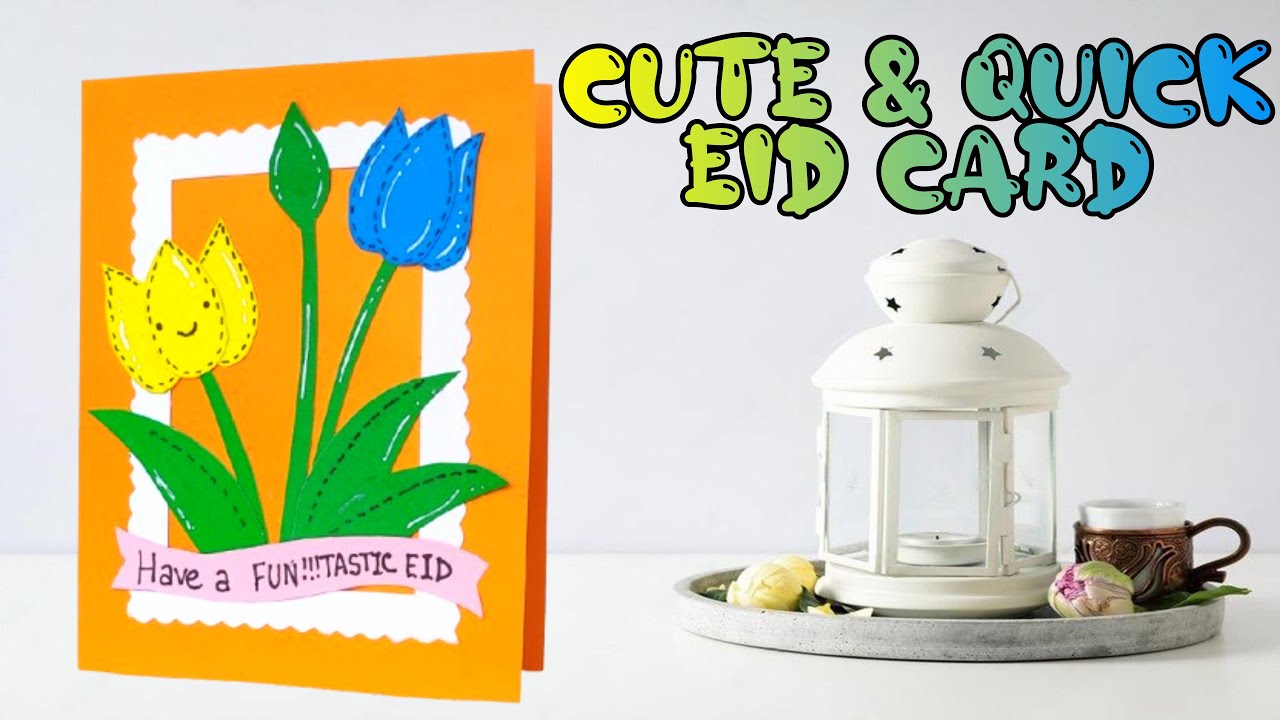 Simple & Cute Eid Card DIY | Quick Last Minute Eid Card Idea!
