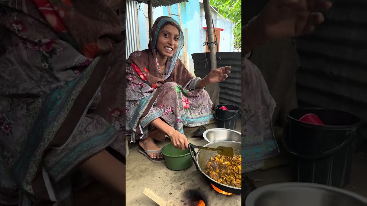 মাটির চুলায় গরুর ভুড়ি রান্না করলাম