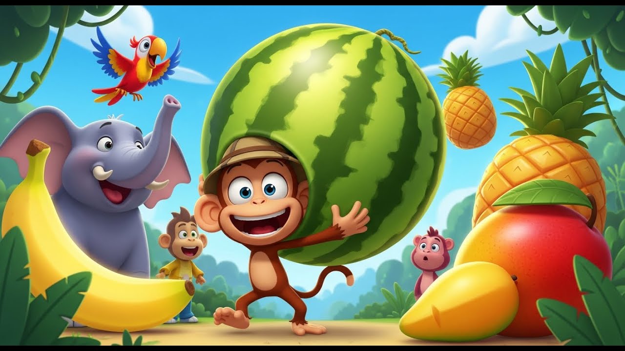 Milo The Monkey Cartoon 🐒 Giant Fruit Competition! Funny Kids Story!