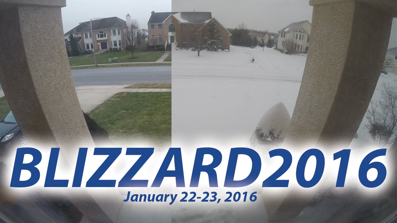 Blizzard of 2016 - Time Lapse - Cherry Hill, NJ - January 22-23, 2016 ...