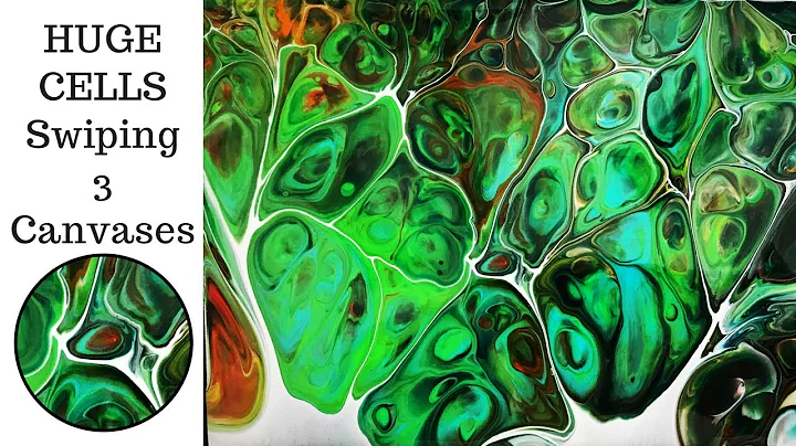 Big Cells Acrylic Pouring, Swiping Demonstration with Dirty Pour & Dirty Flip Cup