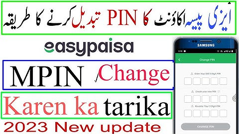 how to change easypaisa pin code 2023 || Easypaisa account ka password kaise change kare
