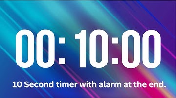 ⏰ 10 Second Countdown 📢 Timer with Ticking Sound + 🔔 Alarm