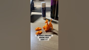 3D-Printed Charizard wearing Yeezy Slides??? #funnyvideo #3dprinting #yeezy #charizard