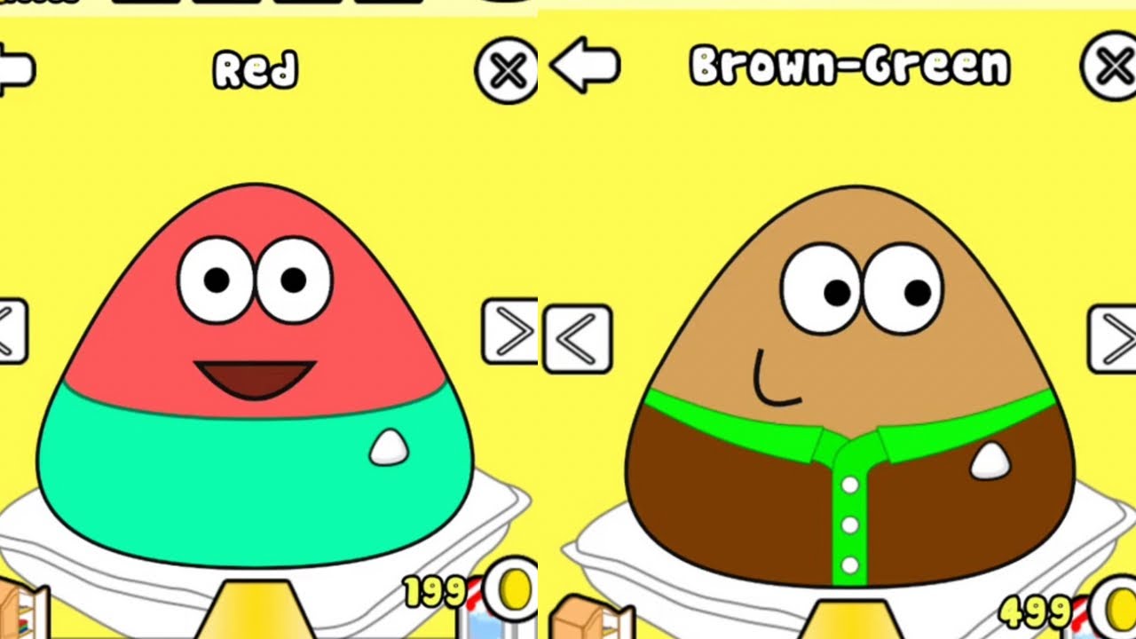 Pou Body Color Code 👕 Pou’s Closet Part 1: Explore All Body Colors & Shirts - YouTube