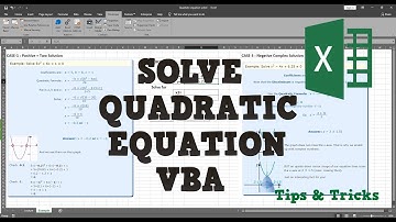 How to Solve Quadratic Equation using VBA in Excel
