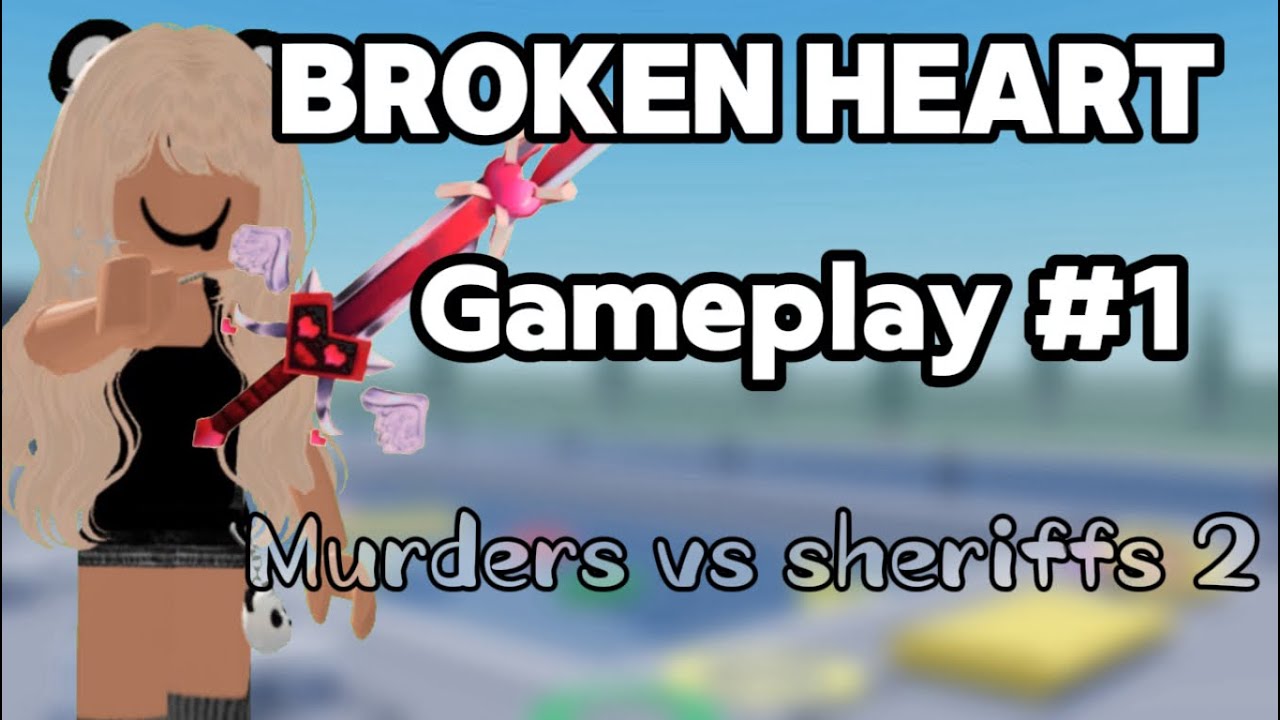 💫MOBILE Broken heart trophy item Gameplay✨ //  🌟Murderers vs Sheriffs 2🪐// Tyy for 20 subs!💕