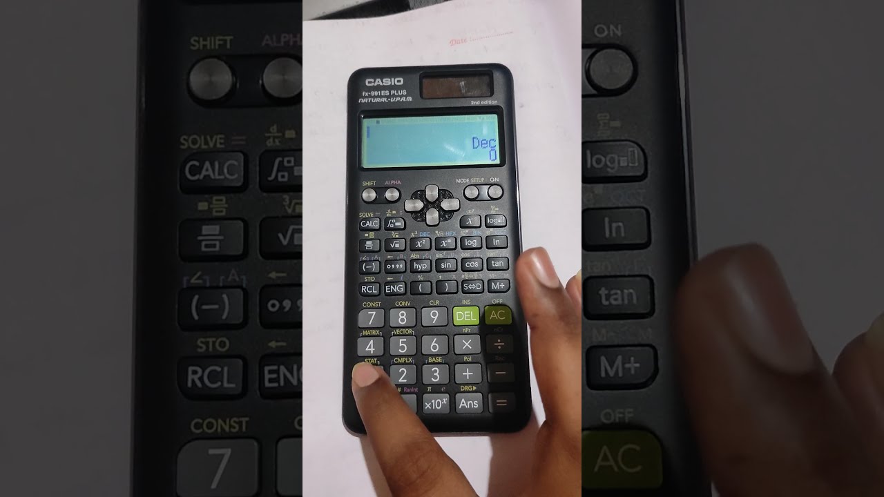 Decimal To Binary Conversion In Casio Fx 991ES Plus