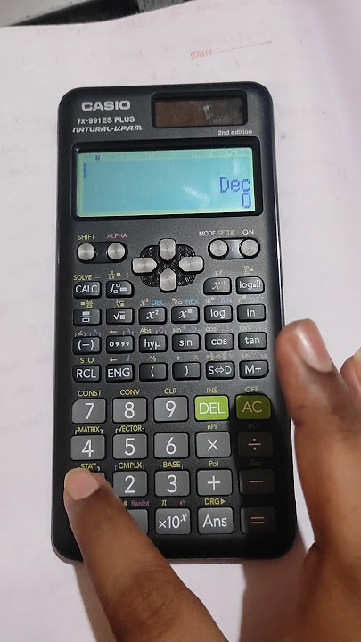 decimal to binary conversion in Casio fx-991ES plus