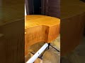 Blonde K&T double bass, varnishing process #doublebassmakervienna