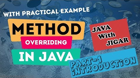 Java   Method Overriding in java   Runtime Polymorphism   Part 1